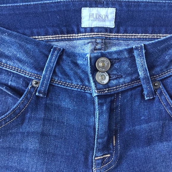 Hudson Jeans Flap Pockets Woman’s Size 26 Medium Blue Wash Cotton Tencel Blend - Picture 4 of 10
